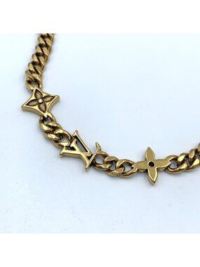 Louis Vuitton Monogram Low Metal Gold Bracelet